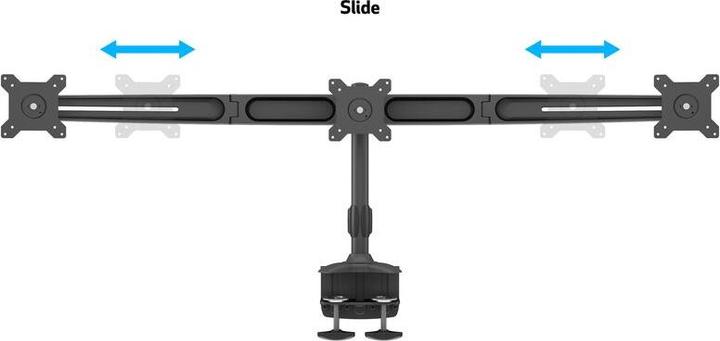Actual product image Multibrackets Monitor holder 3-fold,up to 24" metal, black (Table, 24")