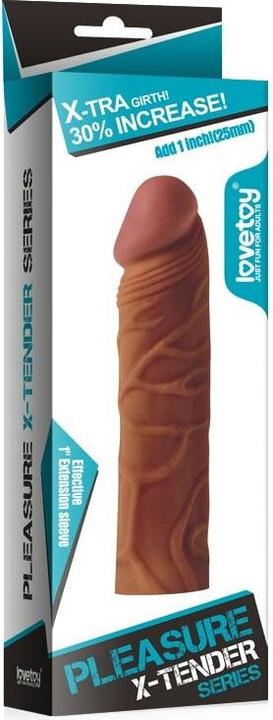 Lovetoy Penis Sleeve Pleasure X Tender Brown