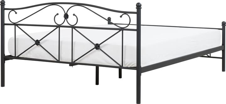 Actual product image Beliani Metal bed black slatted frame 160 x 200 cm RODEZ (160 x 200 cm)