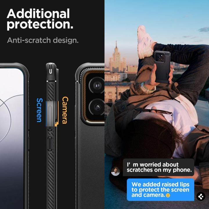 Productafbeelding Spigen Rugged Armor Xiaomi 14 czarny/matzwart ACS07422 (Xiaomi 14)