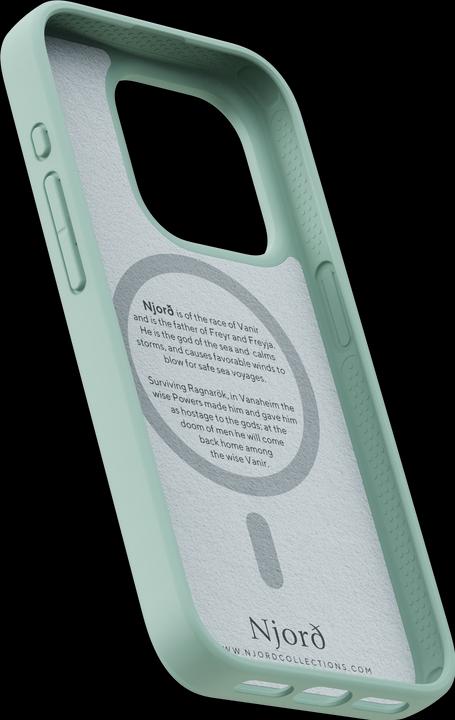 Produktbild Njord Hard-Cover Fabric MagSafe Case Turquoise (Apple iPhone 15 Pro)