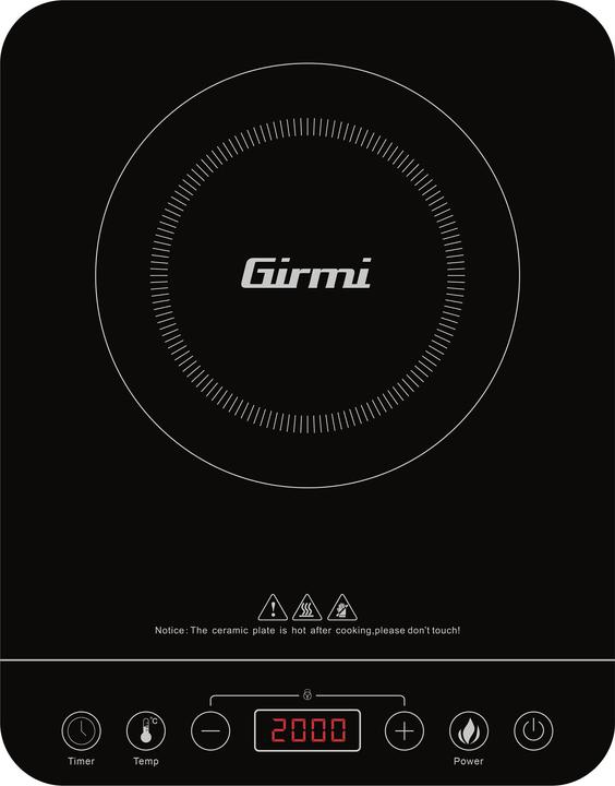Actual product image Girmi Electric induction cooker 1d.PI03 (2000W)