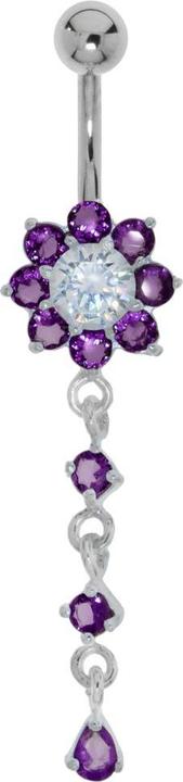 Bijouteria Bauchpiercing (Edelstahl, Silber 925, Kristall)