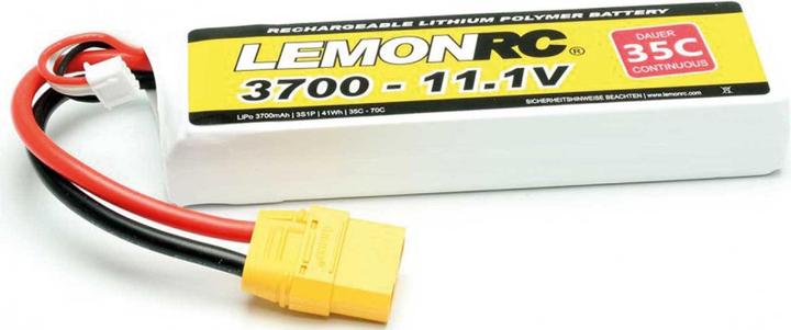 Pichler LEMONRC XT 3700 - 11.1V (35C) Lipo Battery (11.10 V, 3700 mAh)