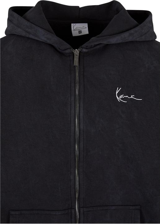 Actual product image Karl Kani KM234-055-1 Chest Signature OS Washed Heavy Sweat Wolf Full Zip Jacket (XXS)