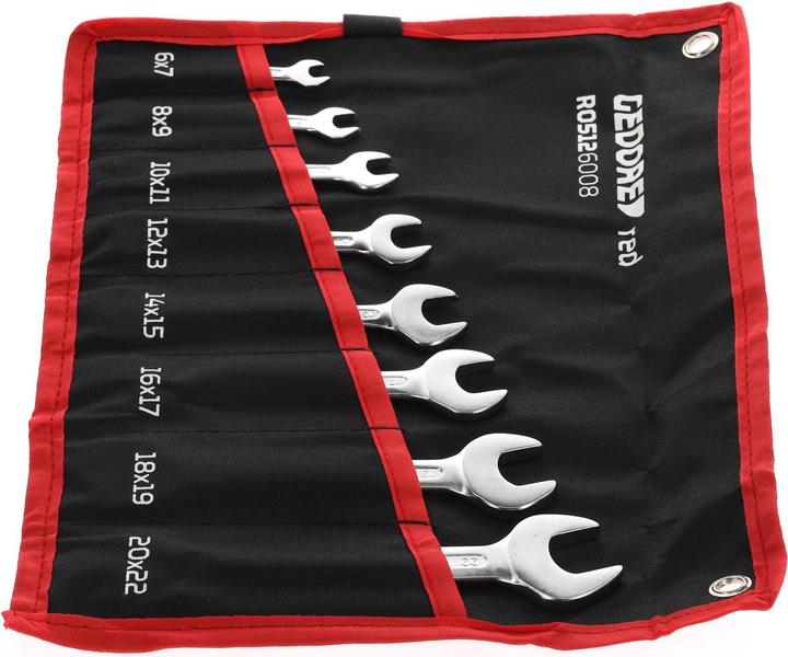 Productafbeelding Gedore Red Dubbele steeksleutelset in oprolkoffer kort metrisch (8 mm, 7 mm, 6 mm, 9 mm)