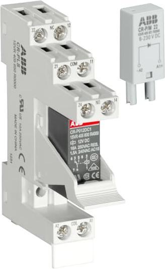 Productafbeelding ABB CR-P230AC2SS92CV Interface-relais compleet met contactdoos 1SVR405601R3110 (Relaiscontactdoos)