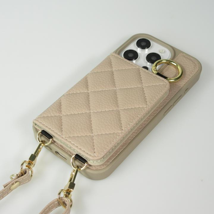 Image du produit PhoneLook Coque Cuir matelassé avec miroir et compartiment carte inclus grande lanière amovible (Apple iPhone 15 Pro Max)