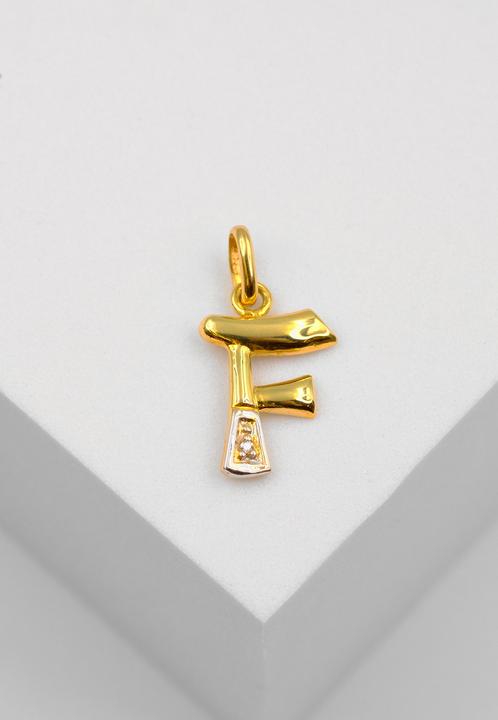 Image du produit Muau Lettre (750, Or blanc, Or jaune 18 carats)