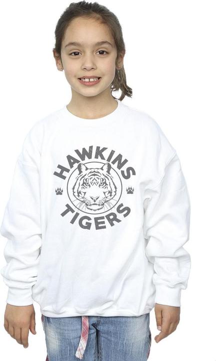 Produktbild Netflix Stranger Things Hawkins Grey Tiger Sweatshirt Mädchen (128)