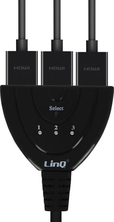 Actual product image LinQ Multiport adapter /HUB HDMI male to 3x HDMI ports, by - Black (15 m, HDMI)