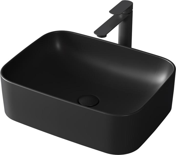 Produktbild Emke Aufsatzwaschbecken, 505 x 380 x 150 mm, Keramik, Rechteck, Abgerundete Ecken R, Matt dunkelgrau (150 mm, 505 mm)