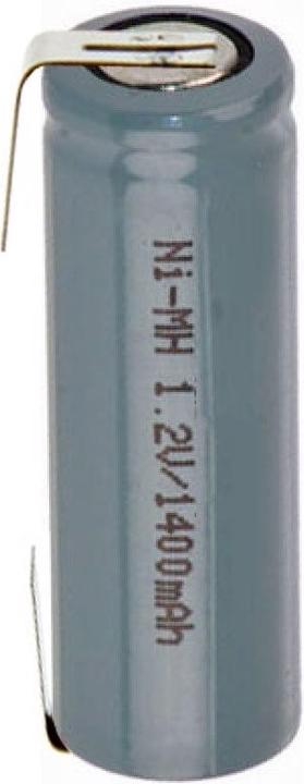 Produktbild AccuCell Akku 4/5AA mit Lötfahne U-Form 43x14,5mm (1 Stk., 4/5 AA, 1400 mAh, Ladegerät ohne Akku)