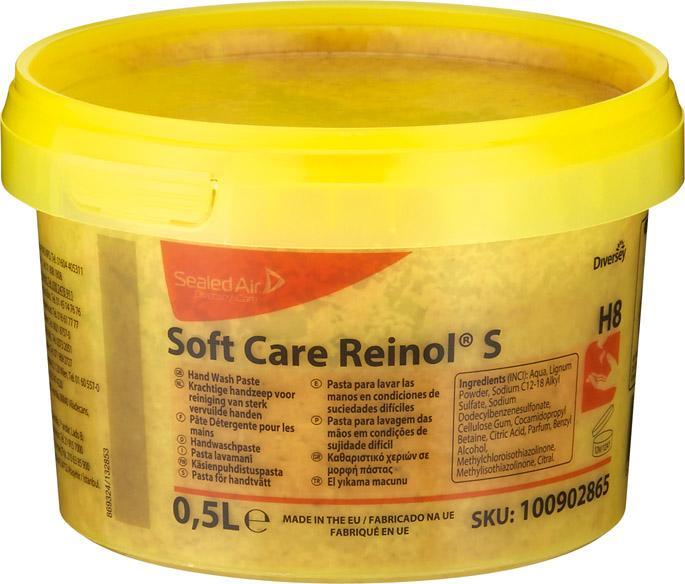 Image du produit Reinol Diversey 100902865 Soft Care S, Pâte lavante pour les mains avec abrasif naturel, 0,5 L (500 ml)