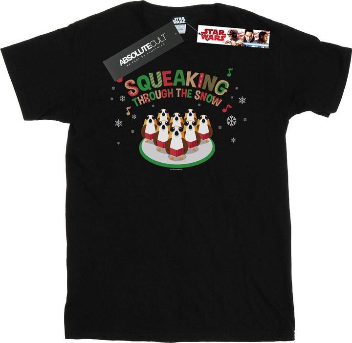 Star Wars The Last Jedi Porgs Squeaking Through The Snow TShirt