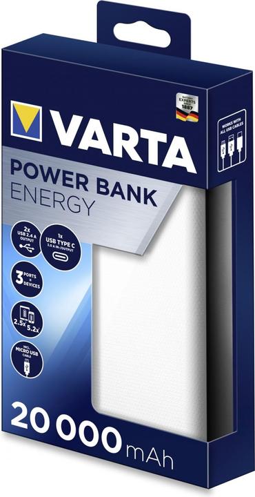 Produktbild Varta Energy 20000 (20000 mAh, 15 W, 74 Wh)