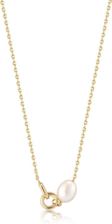 Ania Haie N043-02G Pearl Power Damen Halskette, verstellbar (Plata Esterlina 925, 40 - 45 cm)
