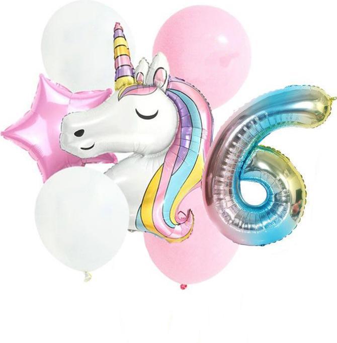 Produktbild Set de ballons - Licorne - 6 (7 x)