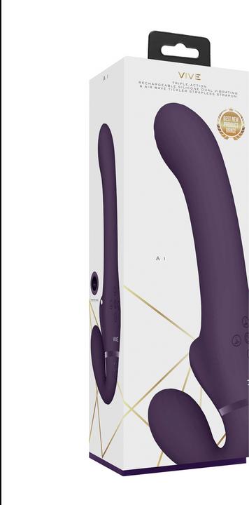 Actual product image Shots Dual Pulse-Wave & Airwave Strapless Strapon