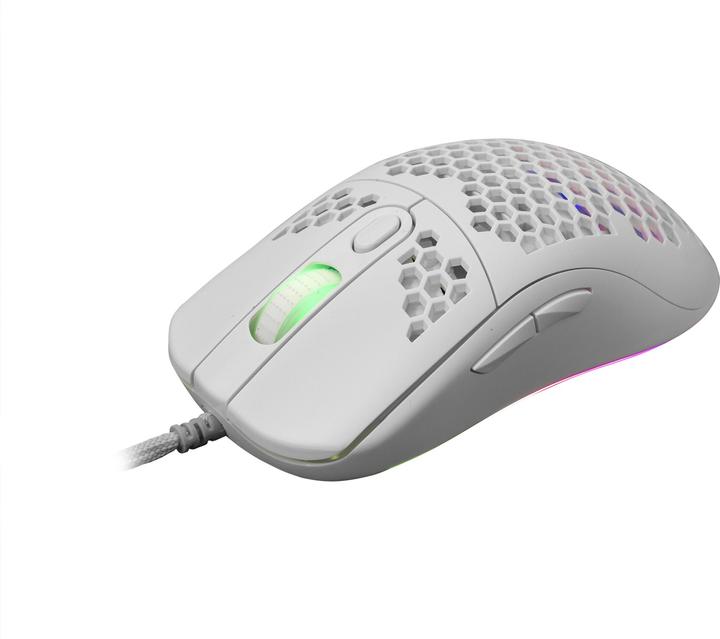 White Shark Extremely light gaming mouse Galahad White, 72g (Cable)