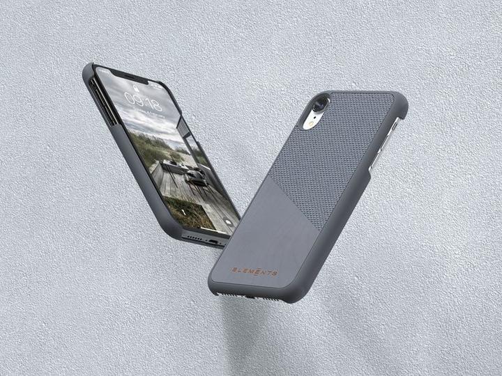 Productafbeelding Nordic Elements Origineel Helium - Iphone Xr Hoesje met Echt Esdoornhout (Medium Grijs) (Apple iPhone XR)