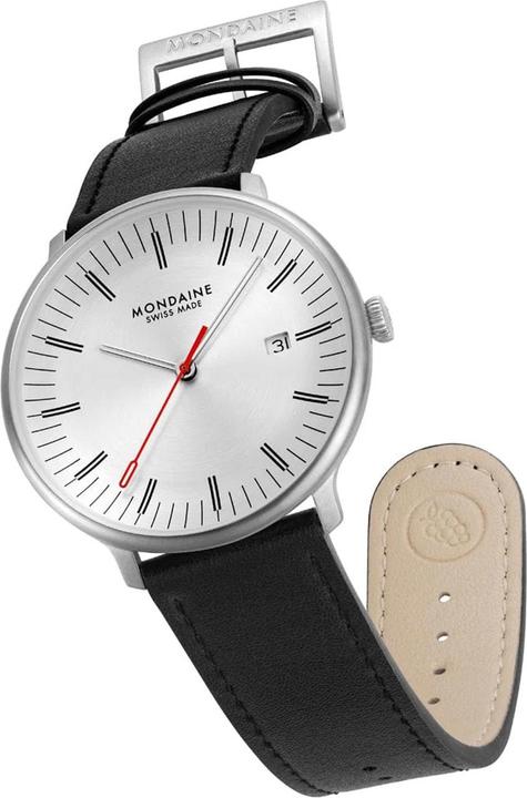Immagine prodotto Mondaine MLE.41210.LBV Herrenuhr Doppio 41mm 5ATM (Fatto in Svizzera, Orologio da polso analogico, 41 mm)