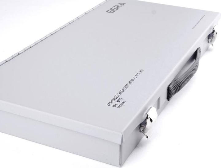 Immagine prodotto GSR 45 pezzi assortimento di filettatura HSS DIN M3-M12 con punte da trapano HSS e strumenti di supporto
