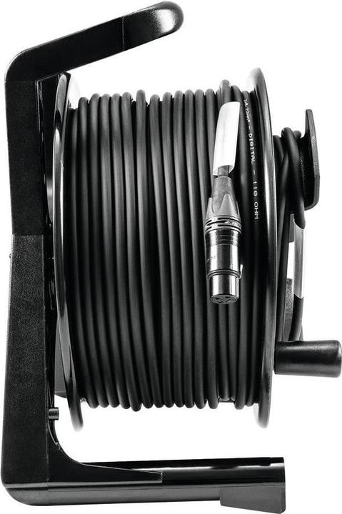 Produktbild Psso DMX Kabeltrommel XLR 50m sw Neutrik 2x0,22 (50 m, 0.44 mm²)