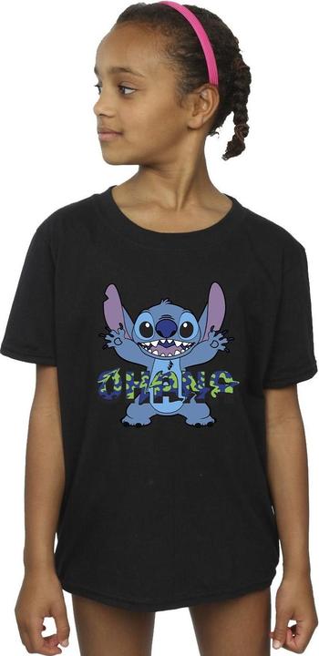 Immagine prodotto Disney Lilo And Stitch Ohana Blue Glitch Maglietta Ragazze (152, 158)