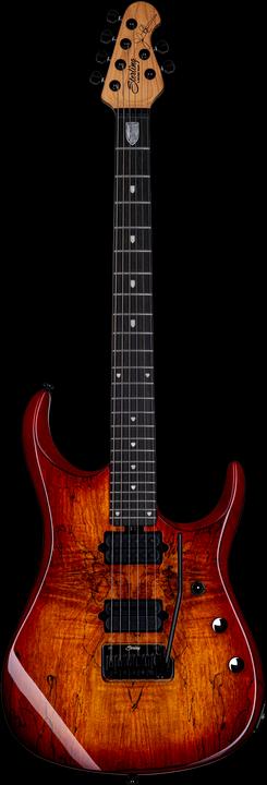Image du produit Guitare électrique, JP150, DiMarzio, Blood Orange Burst, Sac (Guitare électrique, Acier inoxydable, ébène, Top en érable fendu)