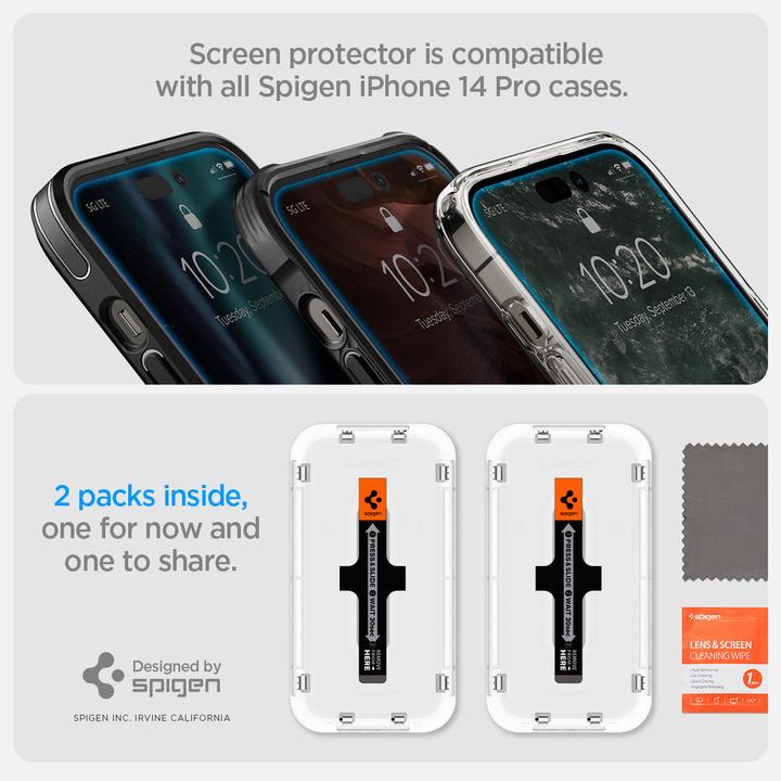 Produktbild Spigen EZ Fit (2 Stück, Apple iPhone 14 Pro)