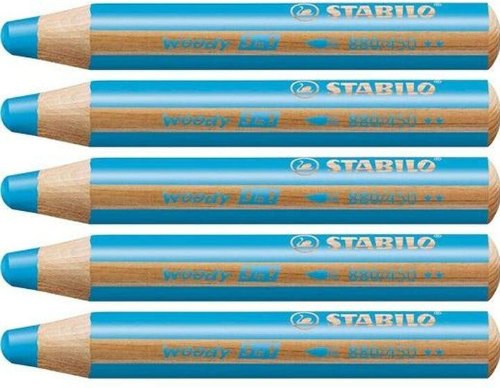 Image du produit STABILO woody 3 en 1 crayon de couleur (Bleu cyan, 1 x)