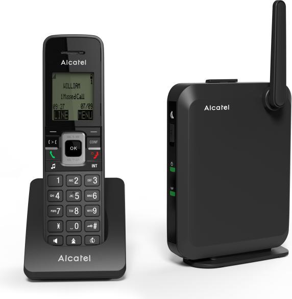 Produktbild Alcatel IP2215P IP-DECT Basis mit Handset IP15, black 6 SIP Accounts, 4 SIP Kanäle