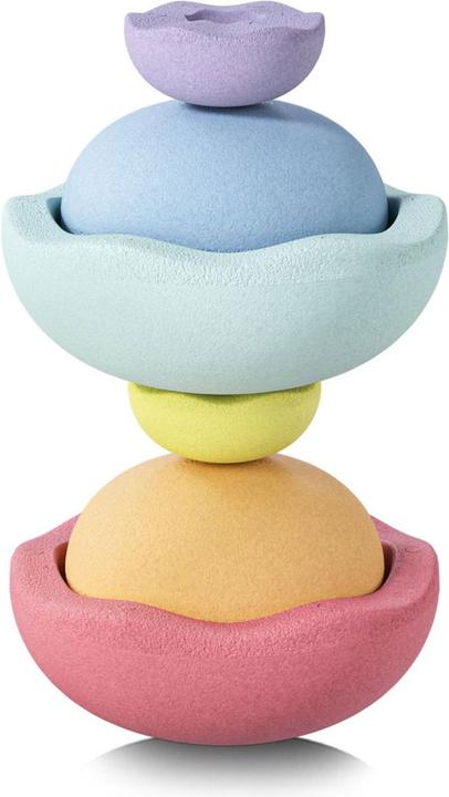 Produktbild Stapelstein Inside Rainbow Pastel 6er Set - (violet/light blue/mint/light yellow/light orange/light
