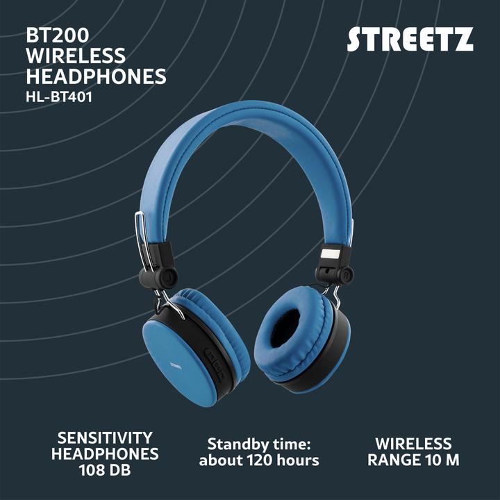 Produktbild Streetz BT200 (keine Geräuschunterdrückung, 120 h, Kabellos, Kabelgebunden)