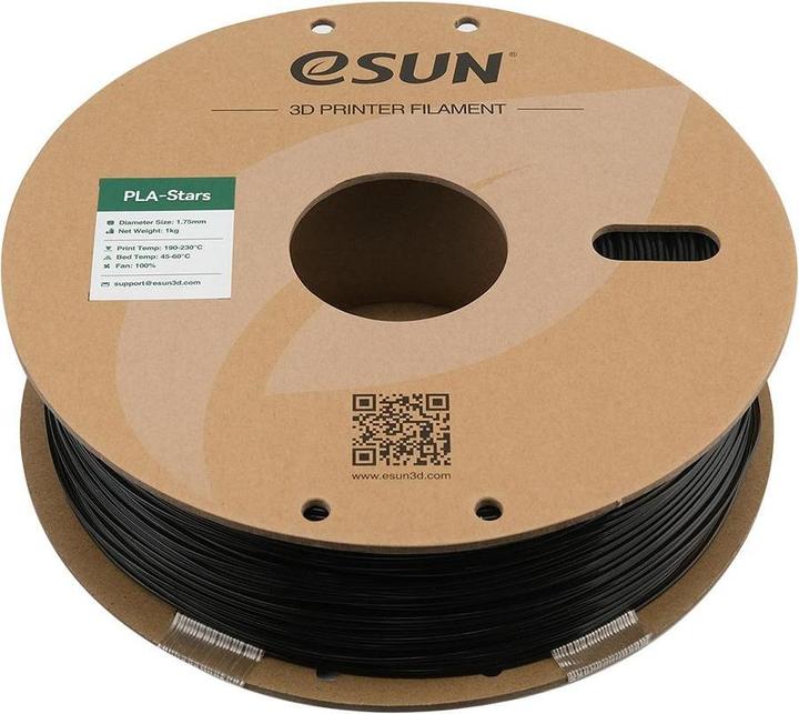 Produktbild eSUN Galaxy Black 1 kg (PLA, 1.75 mm, 1000 g, Schwarz)