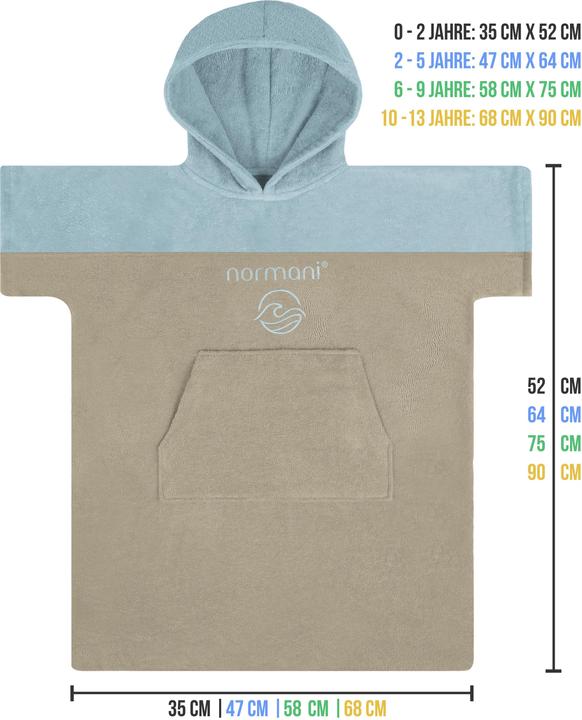 Actual product image Normani Children's Bathing Poncho Puwai (2, 3, 4, 5)