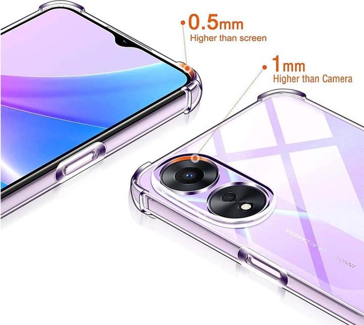 Actual product image Screenguard Crystal Soft Airbag Bumper (Oppo A78 5G)