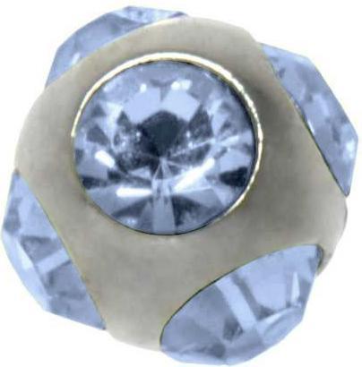 Bijouteria 1.2mm Piercing-Kugel (Chirurgenstahl 316L, Kristall)
