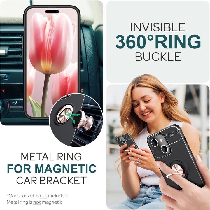 Actual product image Nalia Matte Ring Silicone Sleeve (Apple iPhone 15 Plus)
