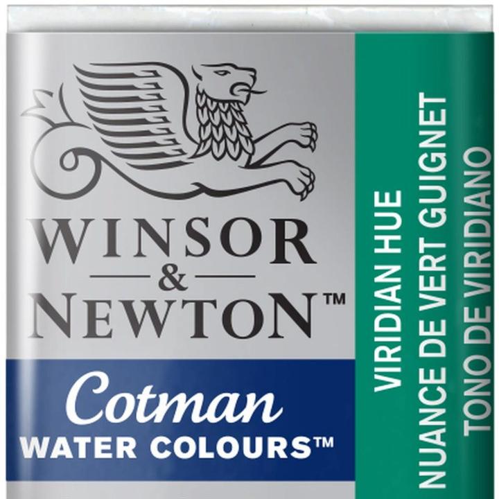 Winsor & Newton Cotman watercolour 1/2 pan Viridian Hue 696 (Grün)