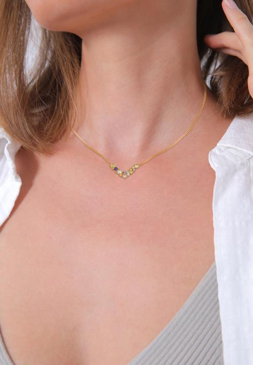 Immagine prodotto Elli Collana PREMIUM Pietra di luna Topazio Ametista Argento 925 (Argento 925 placcato oro, Labradorite, Pietra lunare, olivina, Citrino, Ametista, Topazio, 42 cm)