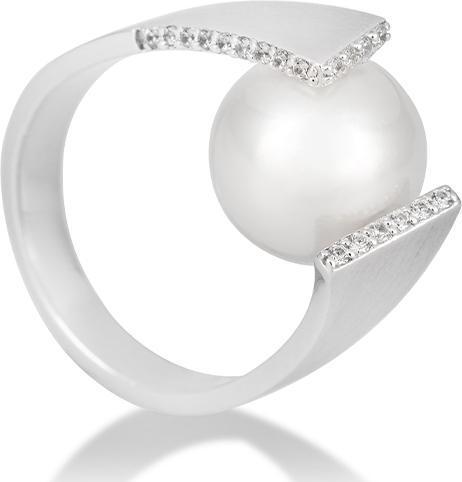 Breuning RING - SÜDSEE-PERLE-ZP/Brill. 0,143 Ct. H/si (48, 585/14 K Gold)