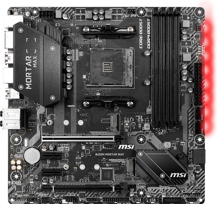 Actual product image MSI B450M Mortar Max (AM4, AMD B450, mATX)