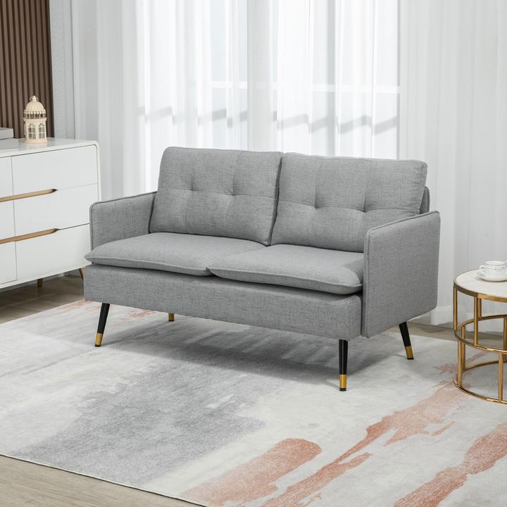 Produktbild Homcom Zweisitzer Sofa mit Rücken- und Sitzkissen (2-Sitzer)
