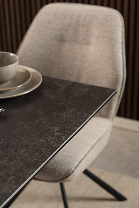 Produktbild AC Design Heaven Esstisch rostbraun Lemco raue Keramik