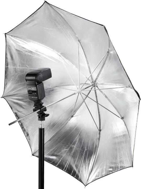 Produktbild Walimex pro pro Blitzhalterset +Stativ + Schirm (Schirm, 109 cm)
