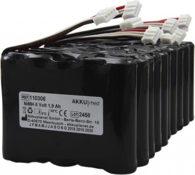 Actual product image AccuCell Rechargeable battery ( pack of 10) Fresenius syringe pump / Injektomat Agilia, CE compliant (1900 mAh)