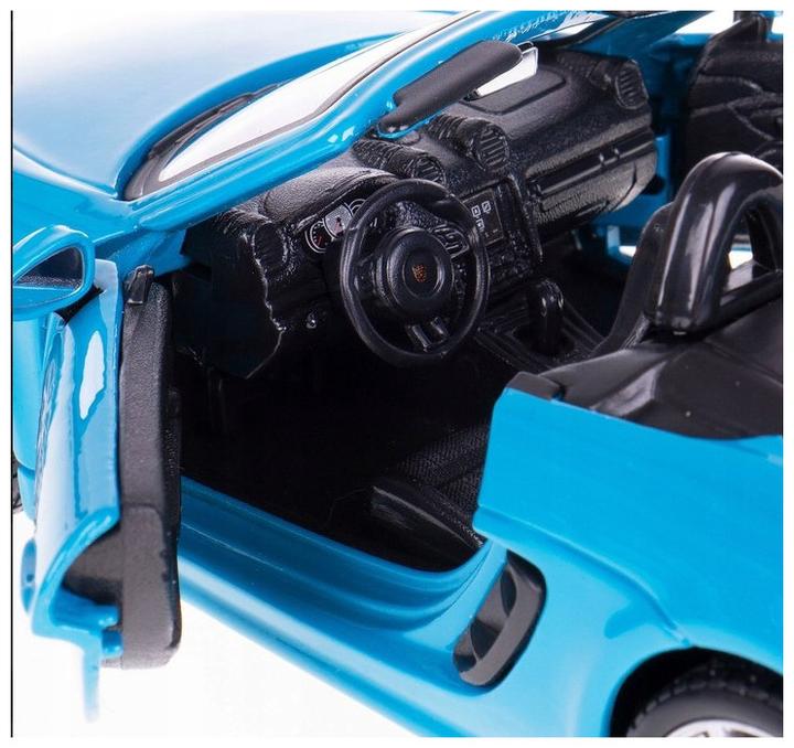 Actual product image Bburago Porsche 718 Boxster Blue 1/24