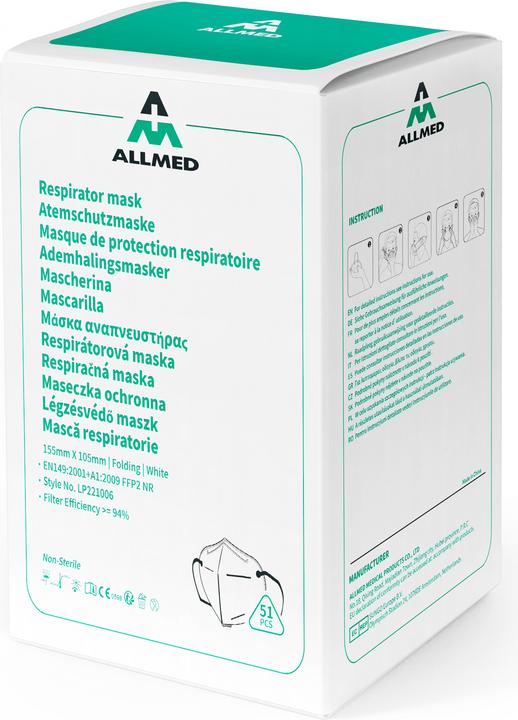 Actual product image Foliodress Mask FFP2 Loop white (50 pcs) (FFP2, 50 x)